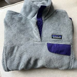 Patagonia synchilla snap fuzzy pullover sweater